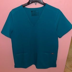 Fig Teal Casma Scrub top